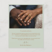 2 Foto Budget Green & Gold Hochzeit Vielen Dank (Rückseite)