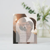 2 Foto Budget Moderne Elegante Hochzeitseinladung (Stehend Vorderseite)