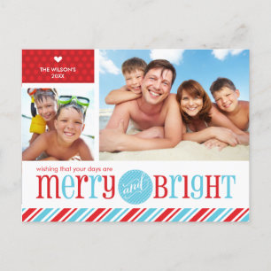 2 FOTO CHRISTMAS POSTCARD :: fröhlich & hell 1 Feiertagspostkarte