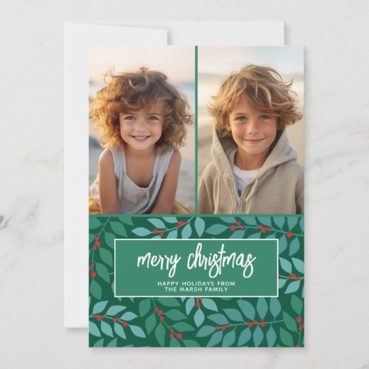 2 Foto-Collage - Frohe Weihnachten Botanik (Vorderseite)