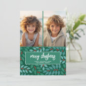2 Foto-Collage - Frohe Weihnachten Botanik (Stehend Vorderseite)
