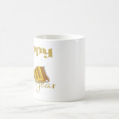 2 Foto Collage gelbes Glück Neues Jahr 2024 Riesen Kaffeetasse (Mittel)