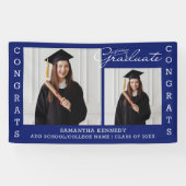 2 Foto Collage Glückwunschs Grad Klasse von 2023 B Banner (Horizontal)