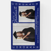 2 Foto Collage Glückwunschs Grad Klasse von 2023 B Banner (Vertikal)