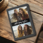 2 Foto Collage mit trendy Script Caption - Schwarz Tri-fold Geldbeutel<br><div class="desc">Verwenden Sie bis zu zwei horizontale oder selbstständige Fotos,  um ein individuelles Geschenk zu kreieren. Wenn Sie die Bilder anpassen müssen,  klicken Sie auf das Werkzeug anpassen,  um Änderungen vorzunehmen.</div>