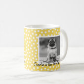 2 Foto Collage Yellow Polka Dot Pet Eltern Kaffeetasse (VorderseiteRechts)