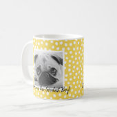 2 Foto Collage Yellow Polka Dot Pet Eltern Kaffeetasse (Vorderseite Links)