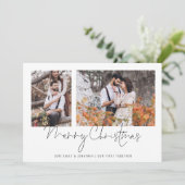 2 Foto Couple First Gemeinsam Frohe Weihnachten (Stehend Vorderseite)