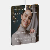 2 Foto Custom most beautiful Frauen leben Ornament Aus Metall (Vorderseite Rechts)