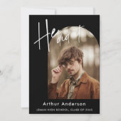 2 Foto Custom Simple Elegante Abschluss Ankündigung (Vorderseite)