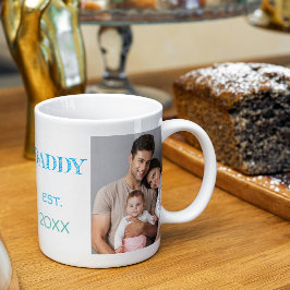 2 Foto Daddy Est Date Color Schriftartes Typografi Kaffeetasse
