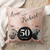 2 Foto "Dann und Jetzt" Hochzeitstag Kissen (Decke)