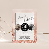 2 Foto Dann und jetzt JEDES JAHR Hochzeit Jubiläum Einladung