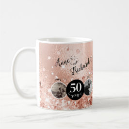 2 Foto Dann und jetzt JEDES JAHR Hochzeit Jubiläum Kaffeetasse