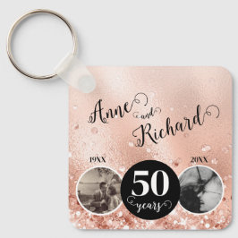2 Foto Dann und jetzt JEDES JAHR Hochzeit Jubiläum Schlüsselanhänger