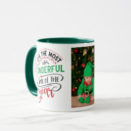 2 Foto Die schönste Zeit des Jahres Weihnachten Tasse