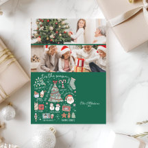 2 Foto Dies ist die Jahreszeit Retro Grün Weihnach