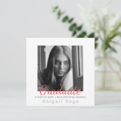 2 Foto Einfach Moderner Minimalistischer Abschluss Ankündigung (Stehend Vorderseite)