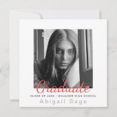 2 Foto Einfach Moderner Minimalistischer Abschluss Ankündigung (Vorderseite)