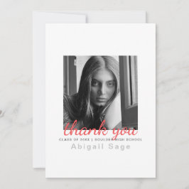 2 Foto Einfach Moderner Minimalistischer Abschluss Dankeskarte