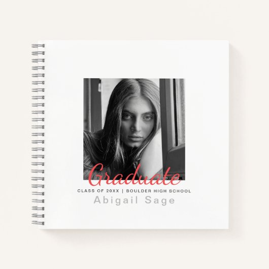 2 Foto Einfach Moderner Minimalistischer Abschluss Notizblock (Vorderseite)