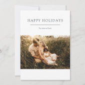 2 Foto einfach und modern Feiertagskarte (Vorderseite)