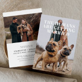2 Foto Einfache lustige Hundehochzeit Save The Date
