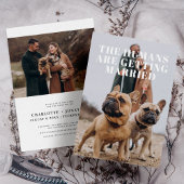2 Foto Einfache lustige Hundehochzeit Save The Date
