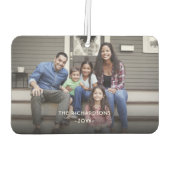 2 Foto Einfaches, modernes Weißtextüberlagern Autolufterfrischer (Rückseite)