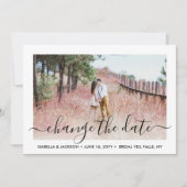2 Foto Einfaches Skript Hochzeit verschieben | änd Save The Date (Vorderseite)