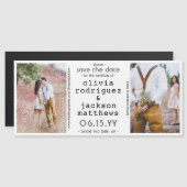 2 Foto Einzigartige moderne Hochzeit retten das Da Magneteinladung (Vorne/Hinten)