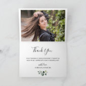 2 FOTO Elegant Eukalyptus Grüne Abschluss Dankeskarte (Innenseite)