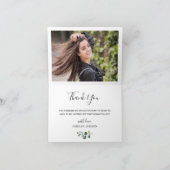 2 FOTO Elegant Eukalyptus Grüne Abschluss Dankeskarte (Innenseite)