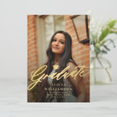 2 Foto elegante Drehbuch Gold und schwarzer Abschl Ankündigung (Stehend Vorderseite)