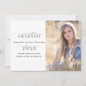 2 Foto Eltern Glückwunsch Einfaches Skript-Abschlu Einladung (Vorderseite)