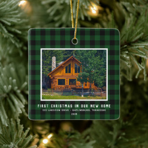 2 Foto Erste Weihnachten Neue Zuhause Rustikal Keramikornament