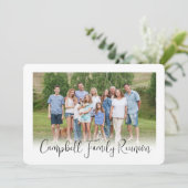 2 Foto Family Wiedersehen Party Modernes, elegante Einladung (Stehend Vorderseite)