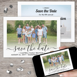2 Foto Family Wiedersehen Party Modernes, elegante Save The Date
