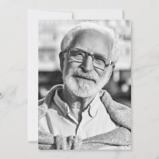 2-Foto-Feier zum Leben/Beerdigung/Gedenkfeier Einladung (Rückseite)