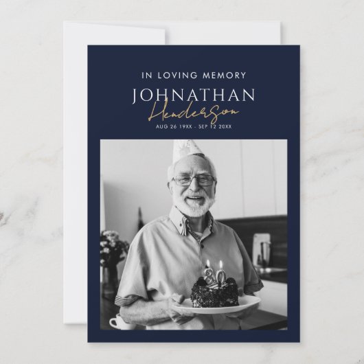 2-Foto-Feier zum Leben/Beerdigung/Gedenkfeier Einladung (Rückseite)