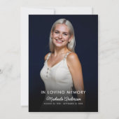 2-Foto-Feier zum Leben/Beerdigung/Gedenkfeier Einladung (Rückseite)