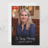 2-Foto-Feier zum Leben/Beerdigung/Gedenkfeier Einladung (Rückseite)