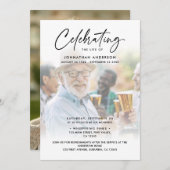 2-Foto-Feier zum Leben/Beerdigung/Gedenkfeier Einladung (Vorne/Hinten)