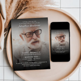 2-Foto-Feier zum Leben/Beerdigung/Gedenkfeier Einladung