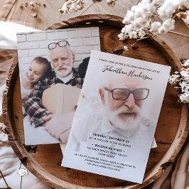 2-Foto-Feier zum Leben/Beerdigung/Gedenkfeier Einladung