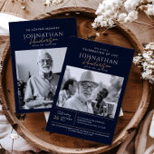 2-Foto-Feier zum Leben/Beerdigung/Gedenkfeier Einladung