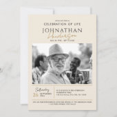 2-Foto-Feier zum Leben/Beerdigung/Gedenkfeier Einladung (Vorderseite)