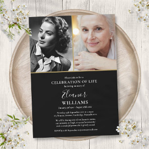 2 Foto Feier zur Beerdigung des Lebens Einladung