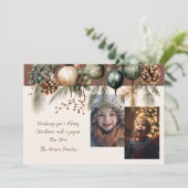 2 Foto Festliche Grünanlagen Feiertagskarte (Stehend Vorderseite)