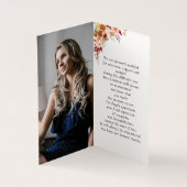 2 Foto Floral Simple Memorial Folder Praecard (Innenseite)